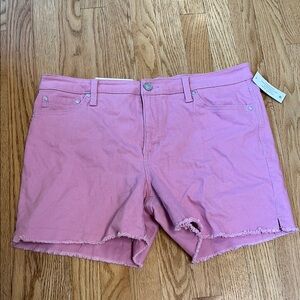 Seven weekend short fray hem denim short 5” inseam size 14 NWT